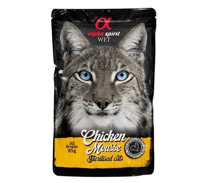 Hovedbilde AlphaSpirit Pouch CAT Chicken Mousse Sterilized ...