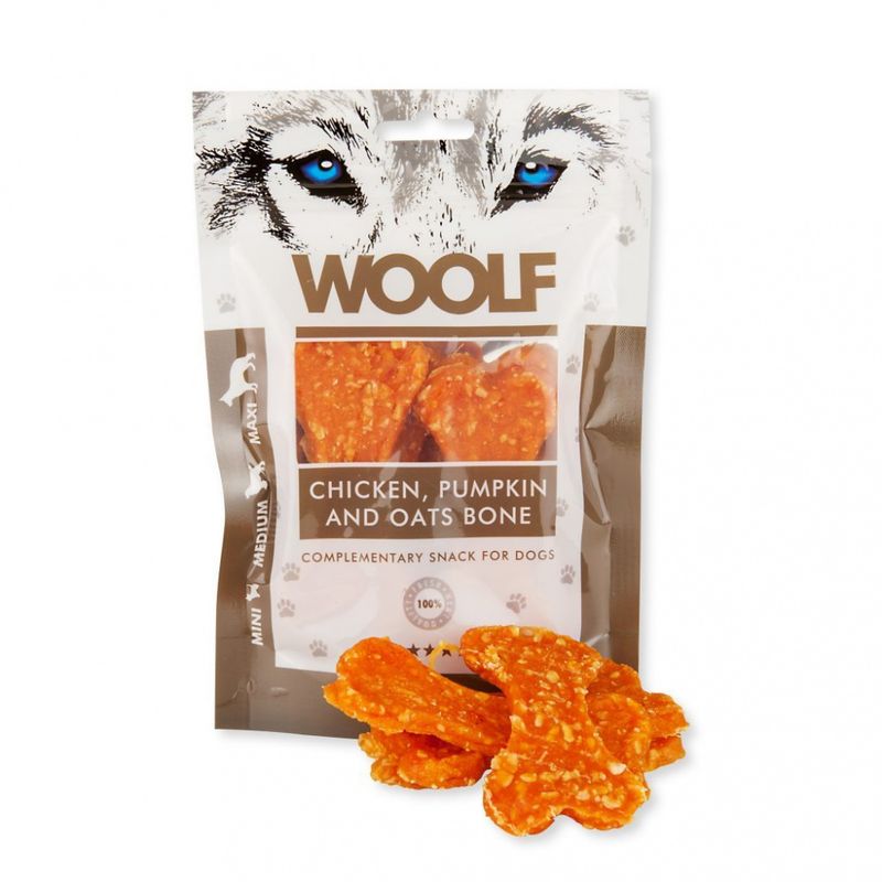 Woolf - chicken, pumpkin and oats bone 100g