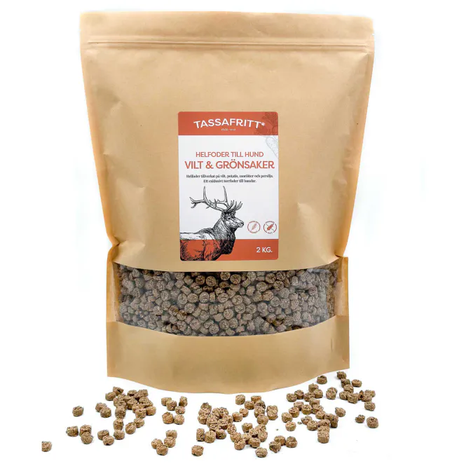 Hovedbilde TassaFritt Tørrfor Vilt og Grønnsaker 2kg
