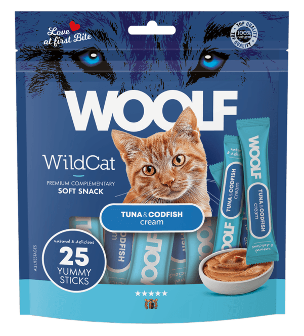 Hovedbilde Woolf Cream Tuna + Codfish 25pk