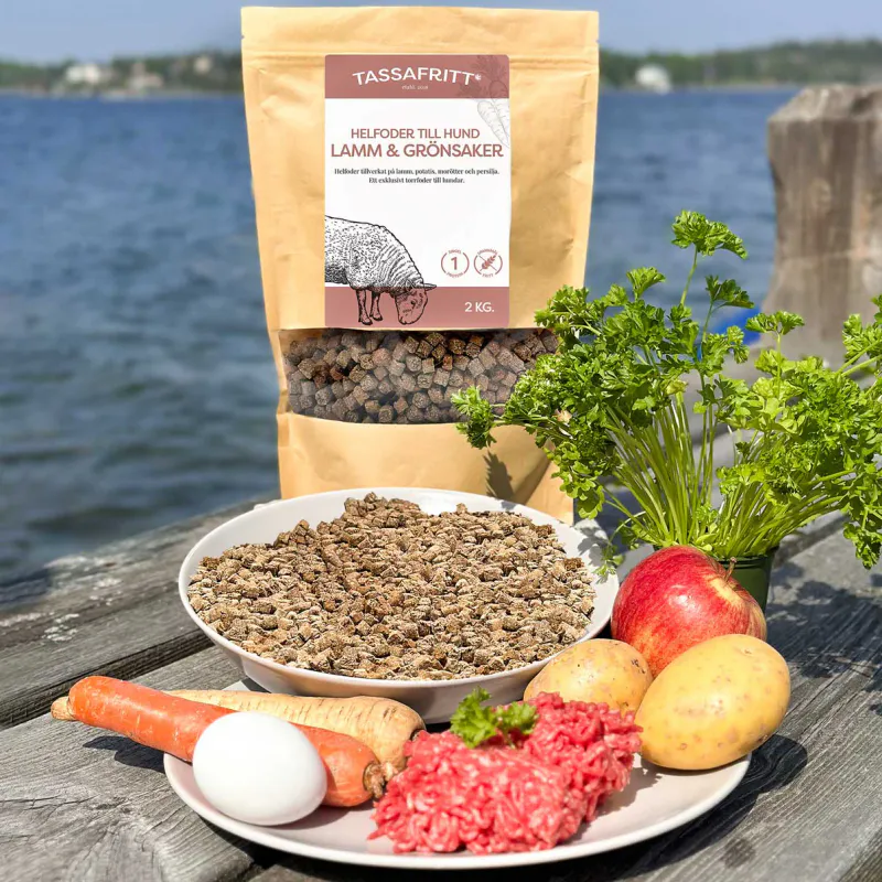 TassaFritt Tørrfor Lam og Grønsaker 100g