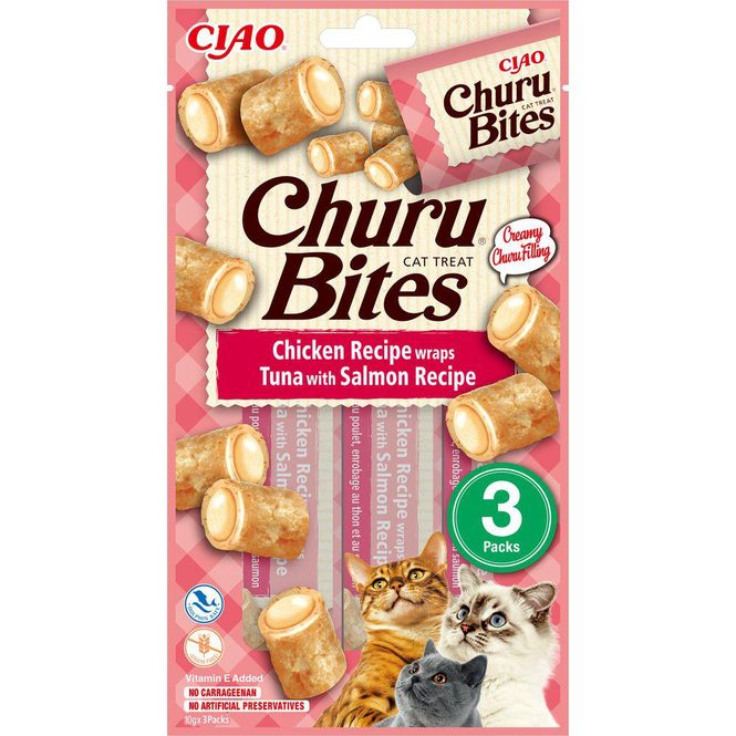 Hovedbilde Churu Cat Bites Chicken/Tuna with Salmon 3pk