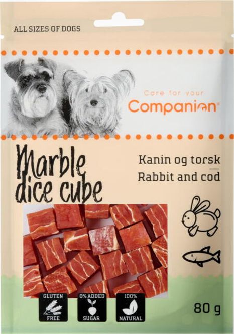 Hovedbilde Companion Marble Dice Cube Rabbit & Cod 80g