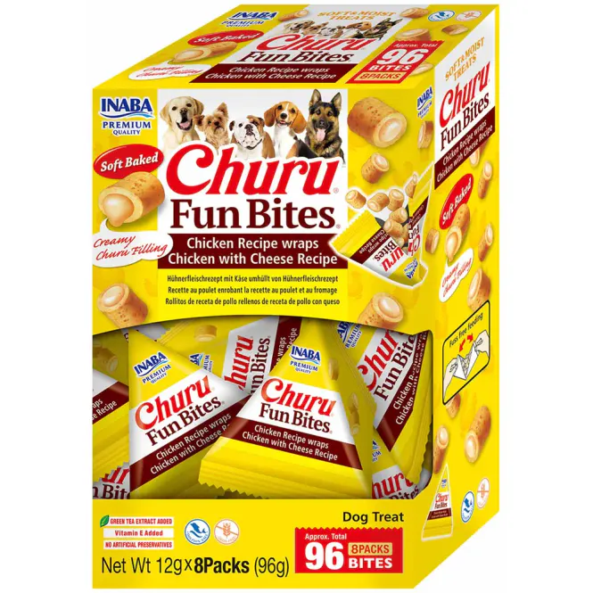 Hovedbilde Churu Dog Fun Bites Chicken with Cheese