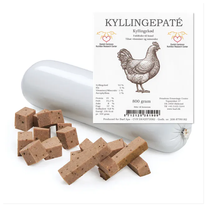 Hovedbilde Barf - Kyllingpate 800g