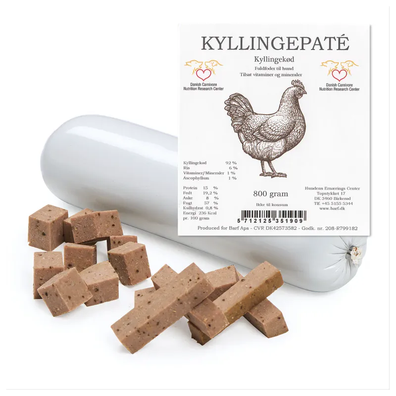 Barf - Kyllingpate 800g