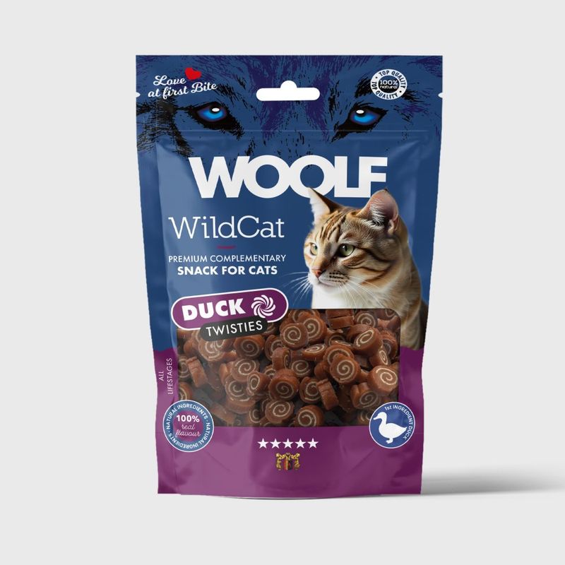 Woolf Wildcat Duck Twisties 50g