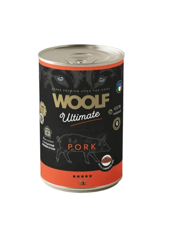 Woolf Canned Pork with Linseed Oil 400g